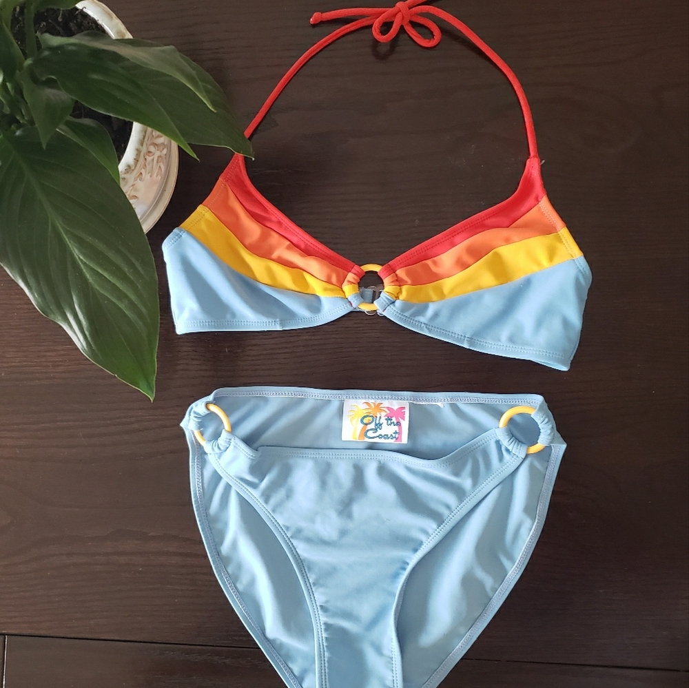 NWOT Off The Coast rainbow bikini